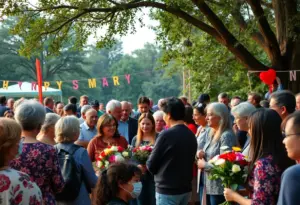 Community gathering in Madison Heights in tribute to Myra Dawn Parrish Smith