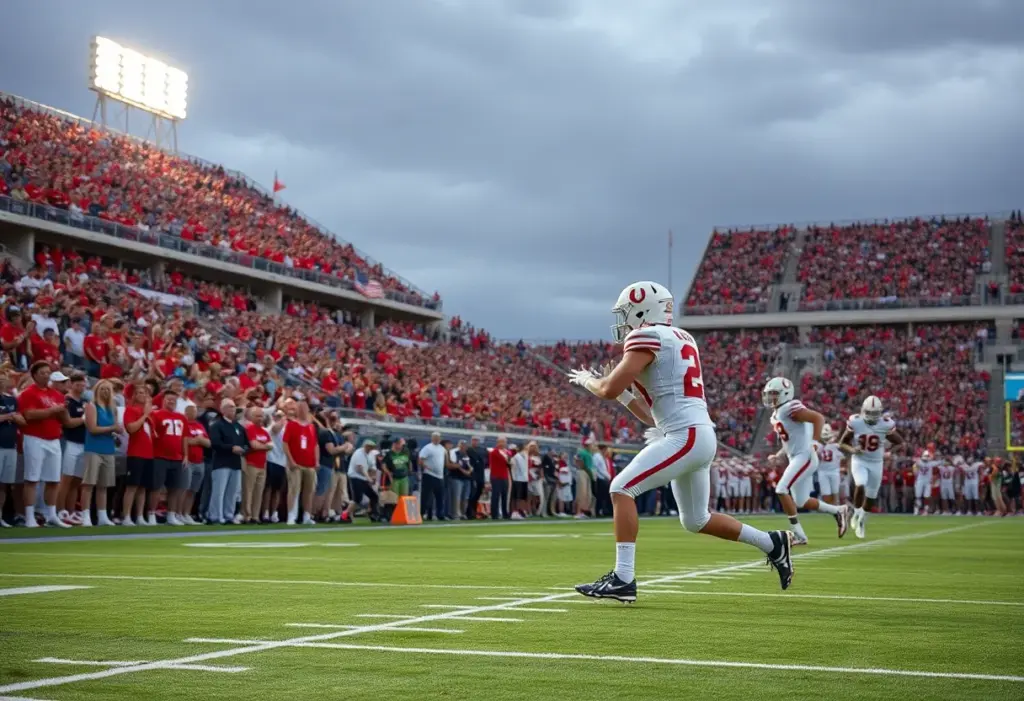 NC State Wolfpack football players in action during a game