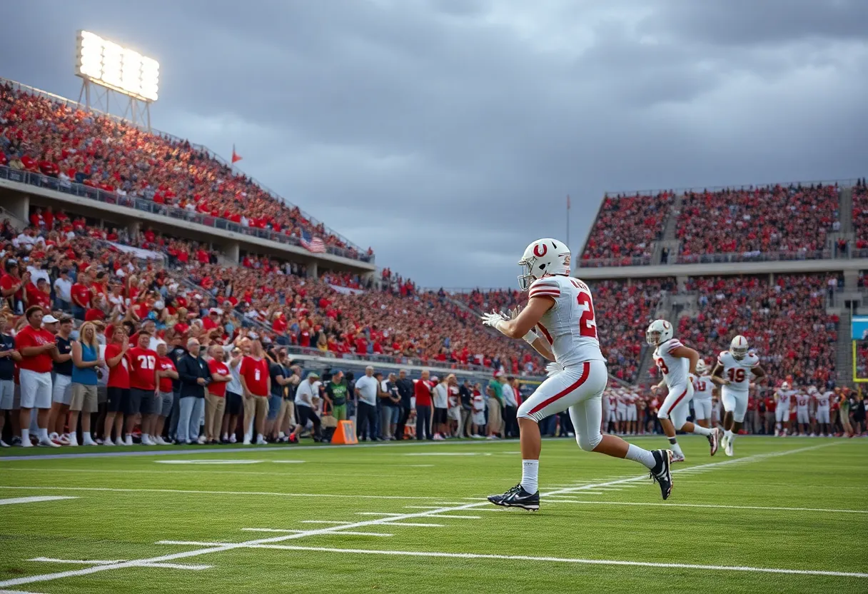 NC State Wolfpack football players in action during a game