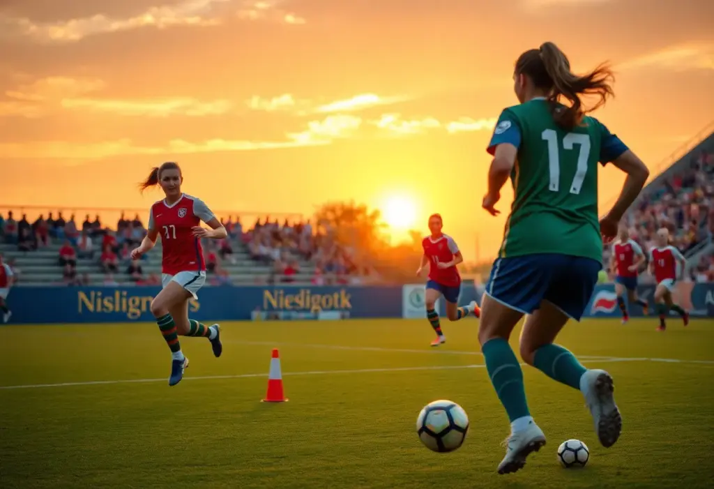 NC State women’s soccer players competing against Duke