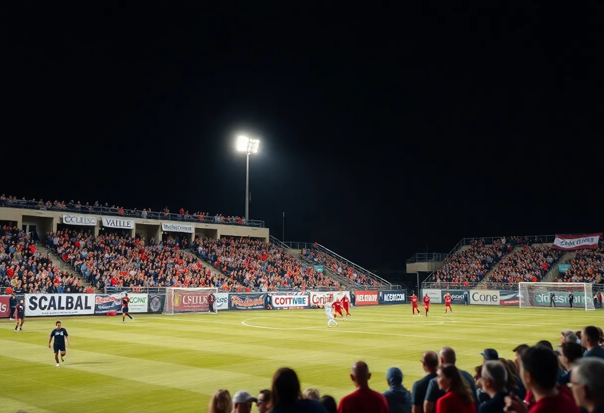NC State women's soccer team playing against Wake Forest