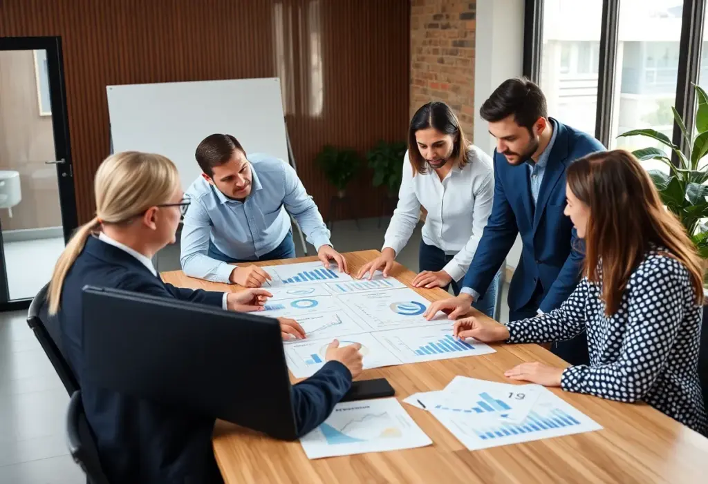 Conceptual image of diverse professionals in a meeting discussing pension fund management