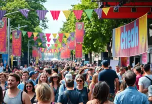 Crowd enjoying live music at Raleigh Wide Open Music Festival