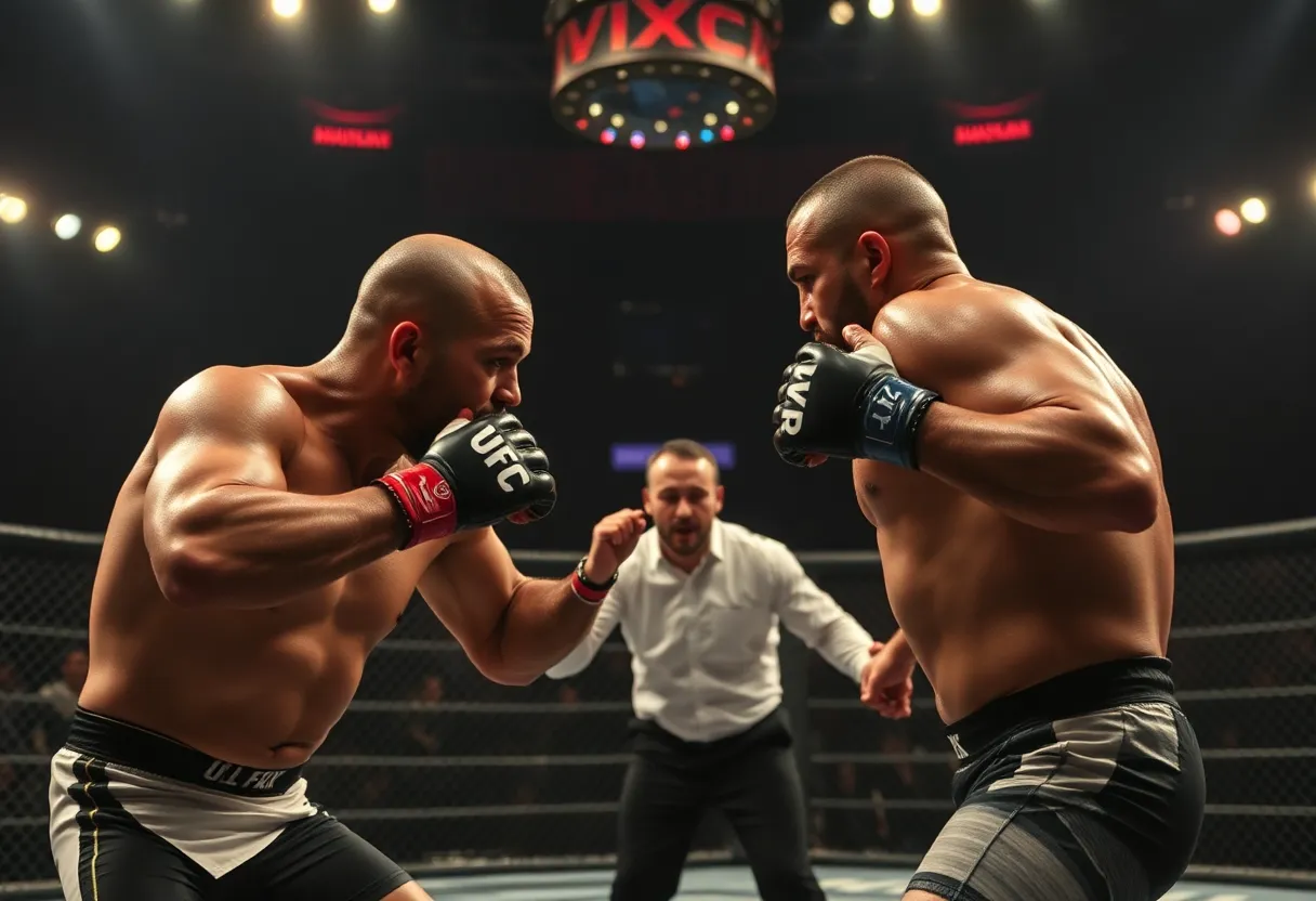 Moment from UFC 321 main event where the fight ended.