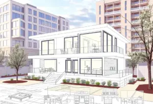 Illustration of modern house plans tailored for Raleigh NC.