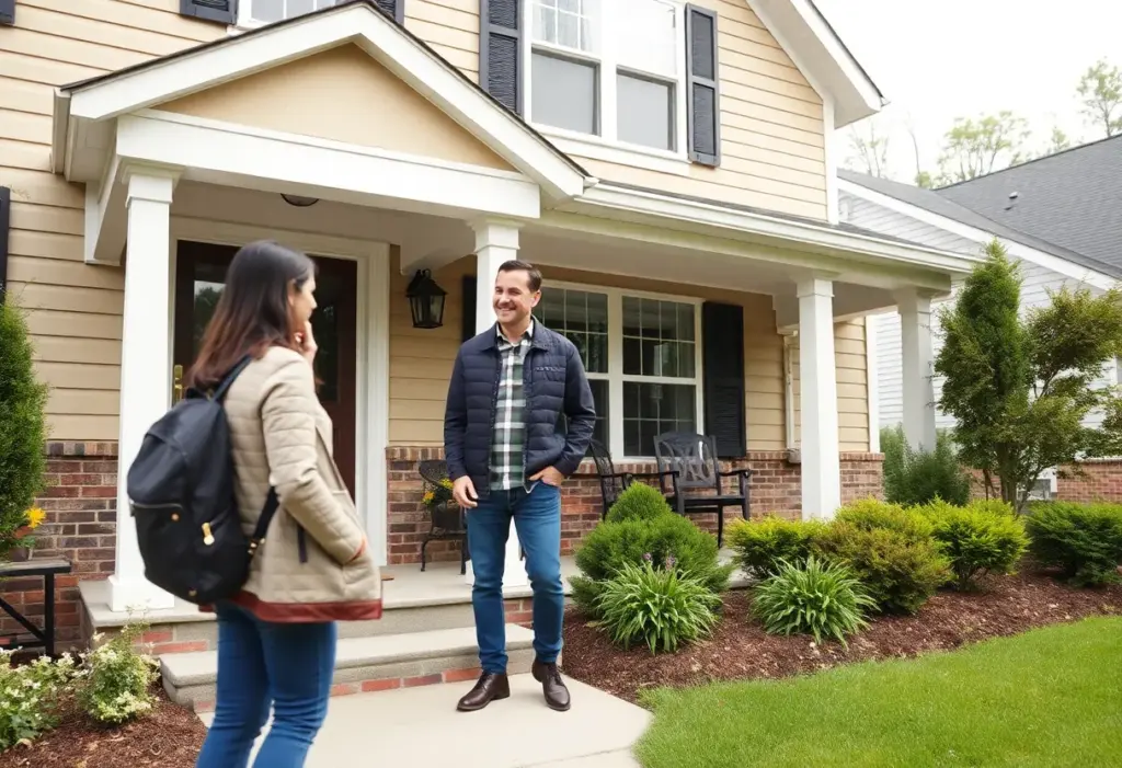 A first-time buyer exploring a beautiful home in Raleigh, NC.
