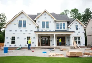 Construction of a custom home in Raleigh NC