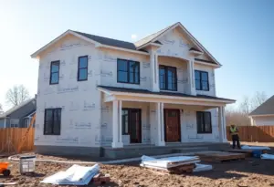 A modern dream home being built in Raleigh, North Carolina.