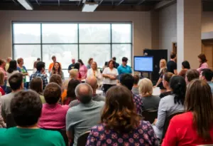 Participants engaging in health events in Raleigh, NC