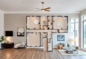 A detailed layout of a custom home in Raleigh, NC