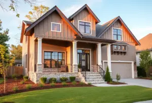 A lovely home located in Raleigh, NC surrounded by trees and a well-maintained lawn.