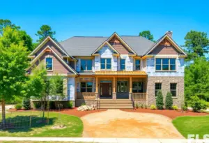 A custom home being built in Raleigh, NC.