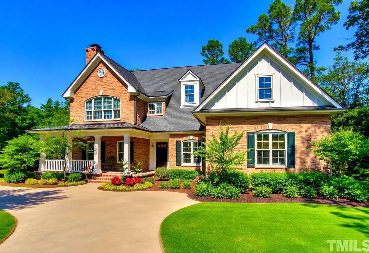 A stunning custom-built home in Raleigh, North Carolina with unique architectural design