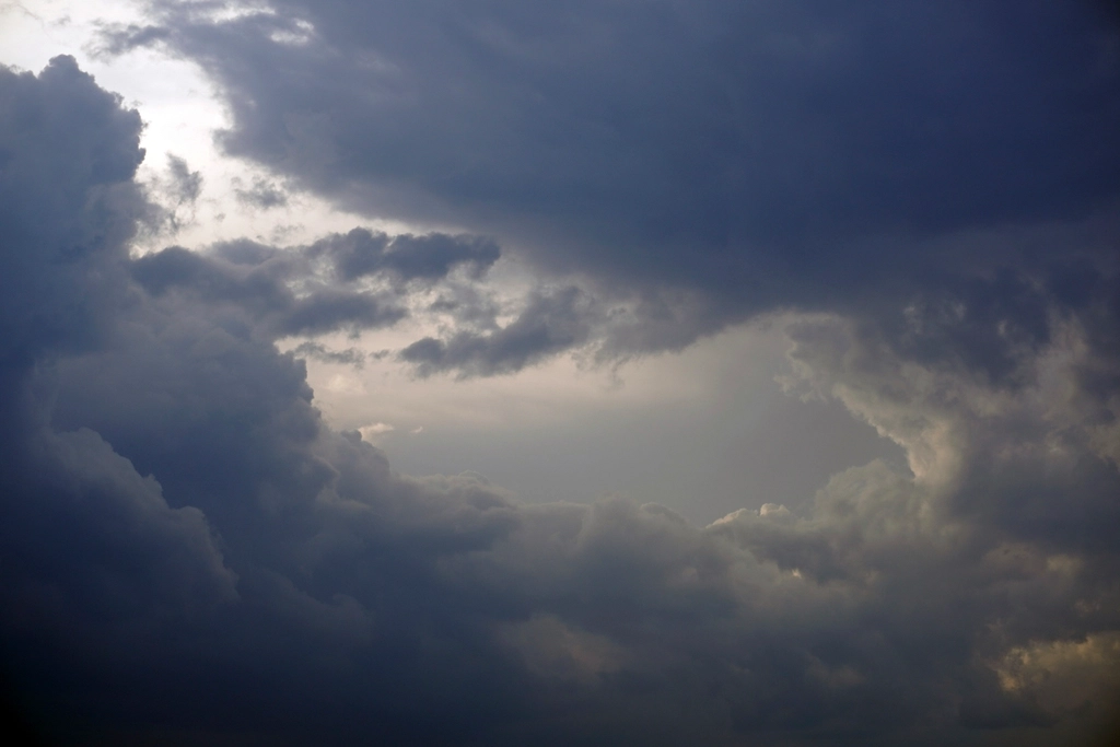Dark storm clouds over the sky