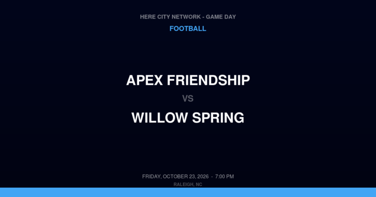 Apex Friendship 34, Willow Spring 31