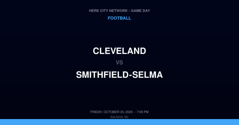 Cleveland 56, Smithfield-Selma 0