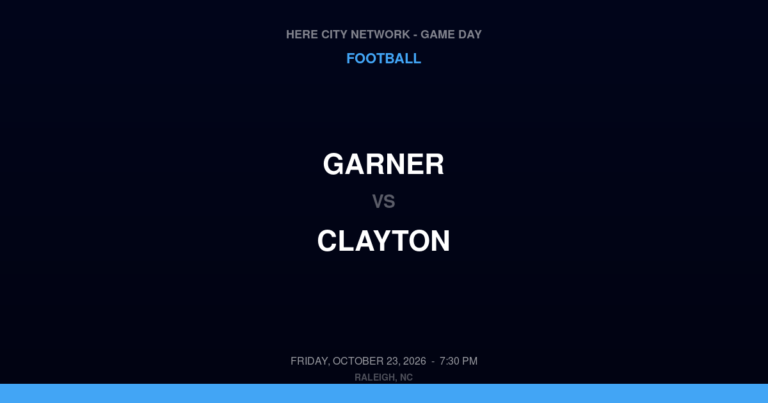 Garner vs. Clayton — Football Game Day — Clayton, NC — Oct 23, 2026