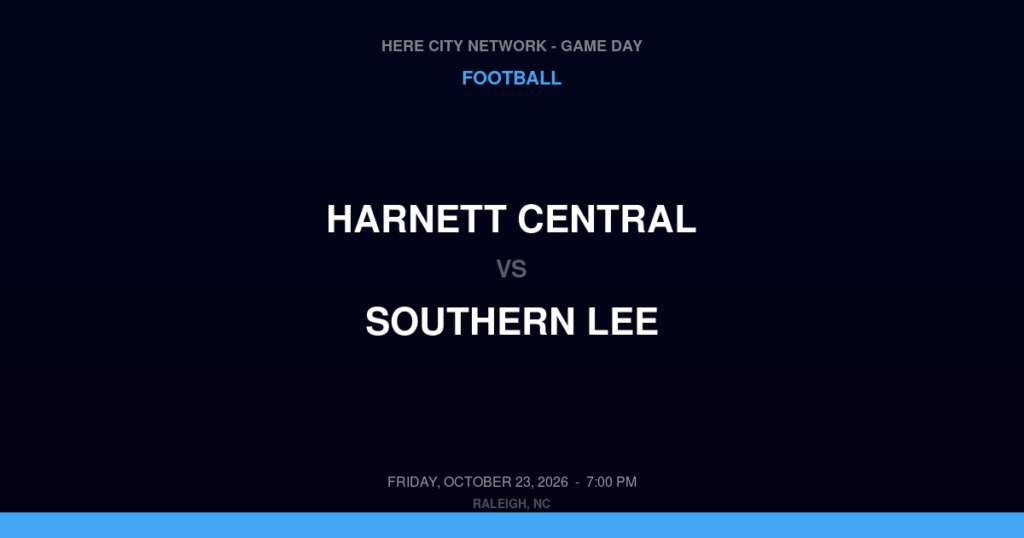 Harnett Central vs. Southern Lee — Football Game Day — Sanford, NC — Oct 23, 2026