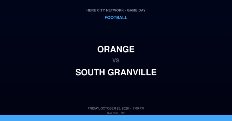 Orange 15, South Granville 14