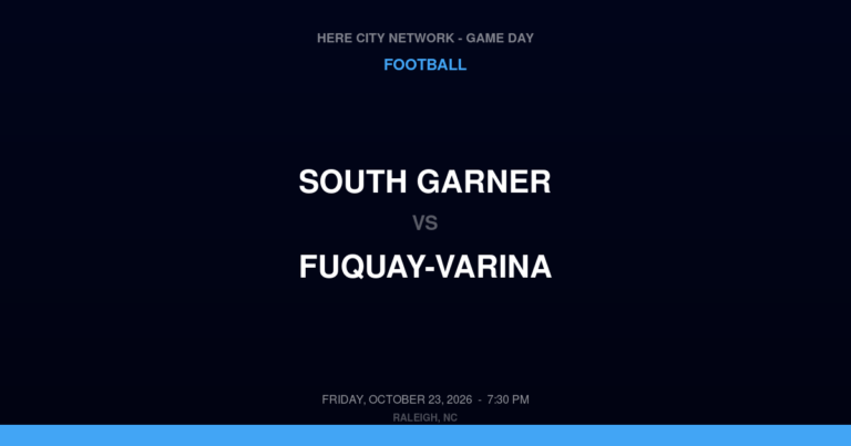South Garner vs. Fuquay-Varina — Football Game Day — Fuquay-Varina, NC — Oct 23, 2026