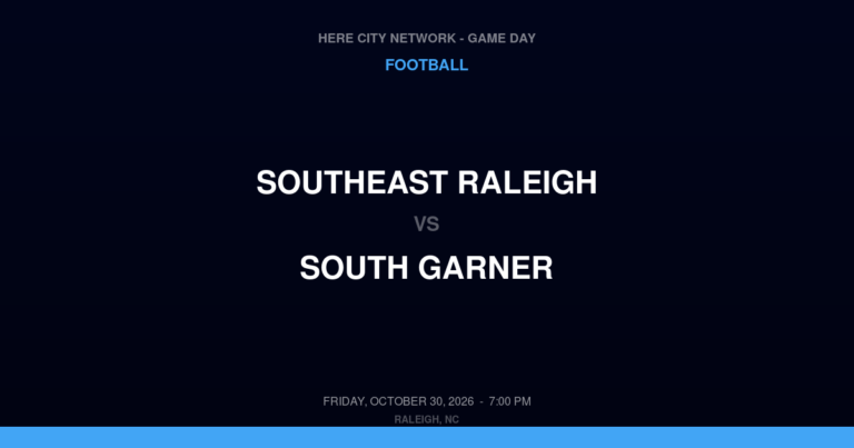 Southeast Raleigh vs. South Garner — Football Game Day — Garner, NC — Oct 30, 2026