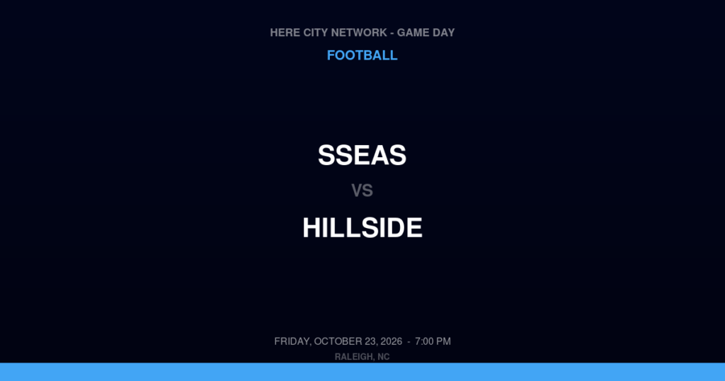 SSEAS vs. Hillside — Football Game Day — Durham, NC — Oct 23, 2026